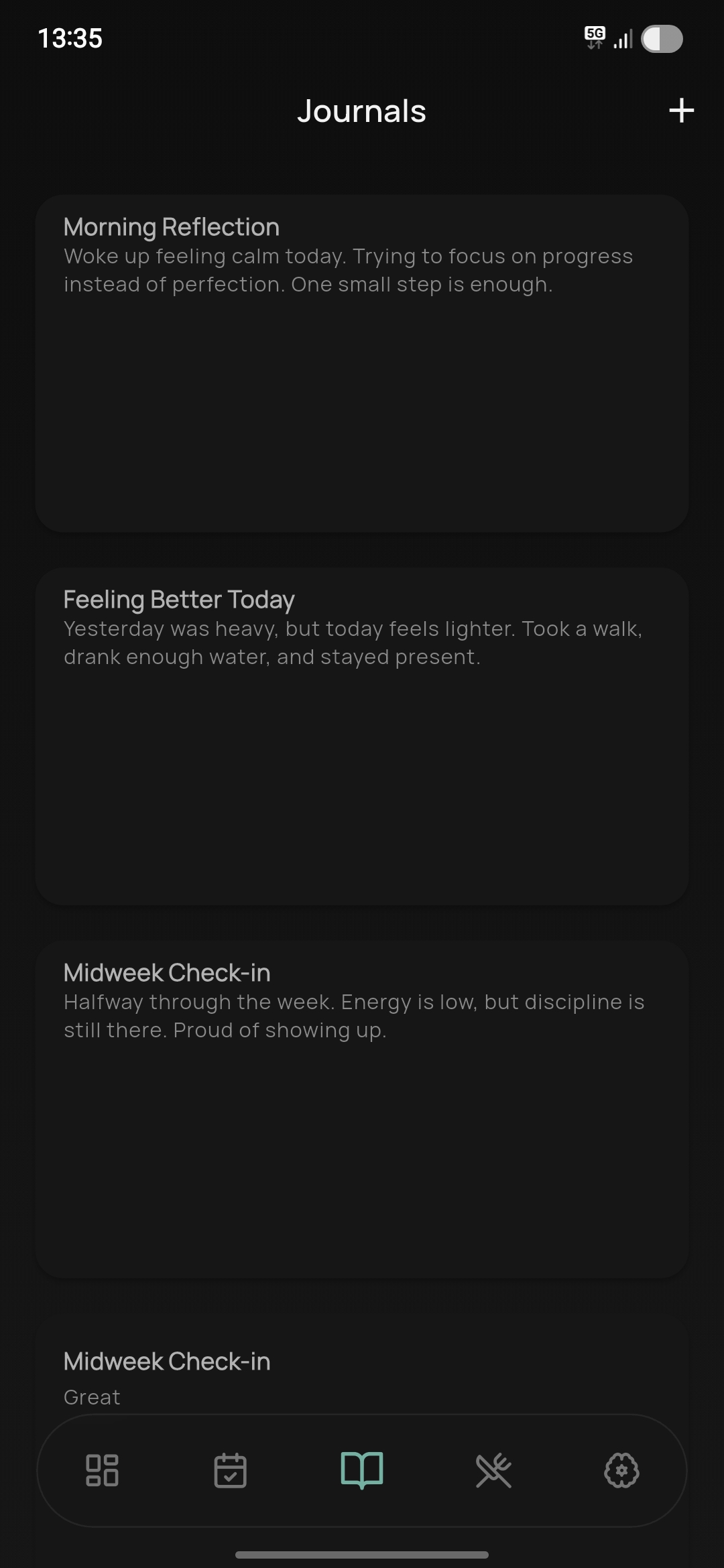 Journal Screen