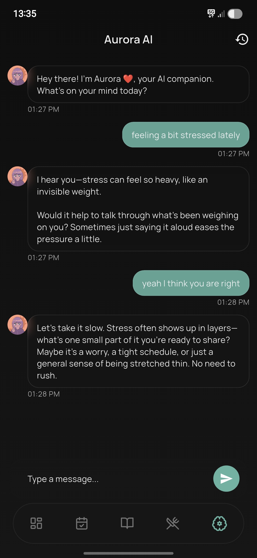 AI therapist Screen